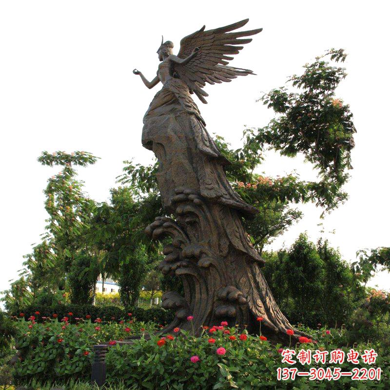 运城大型神话人物精卫(女娃)填海景观雕塑