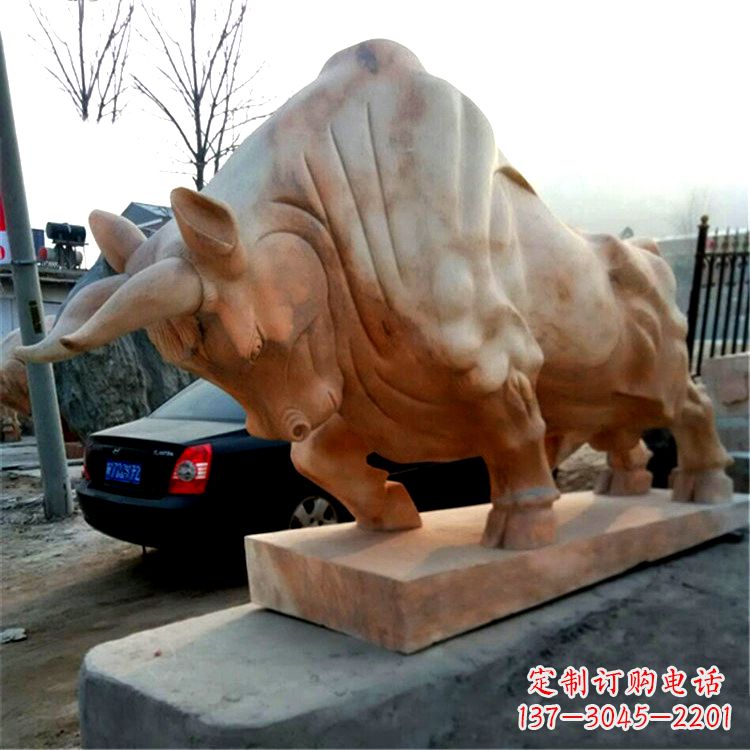 运城大型石雕开荒牛劲牛动物雕塑