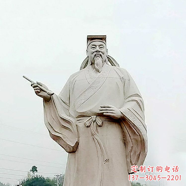 运城大型书圣王羲之景观石雕塑像
