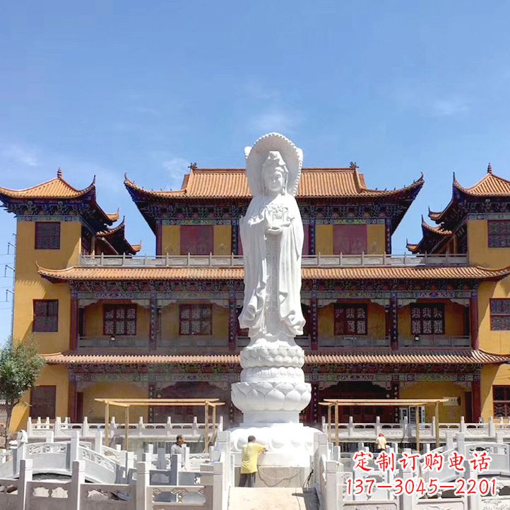 运城大型寺庙汉白玉观音石雕塑
