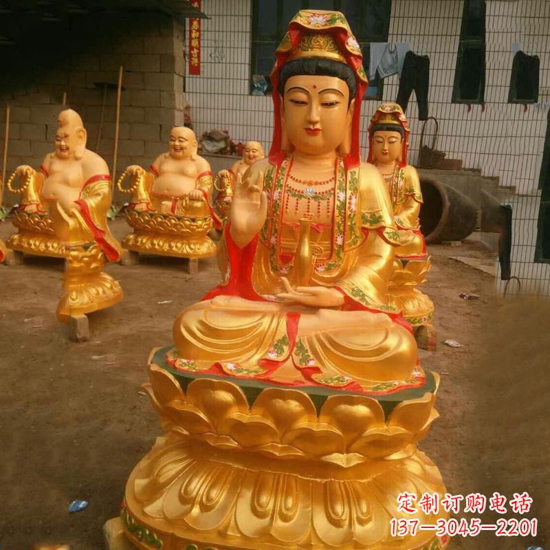 运城大型铸铜观音雕塑