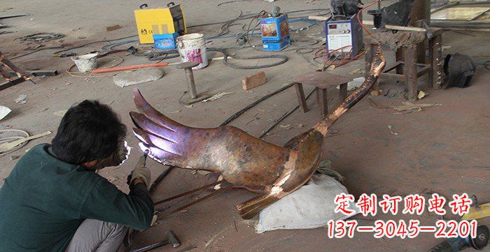 运城大雁公园动物铜雕