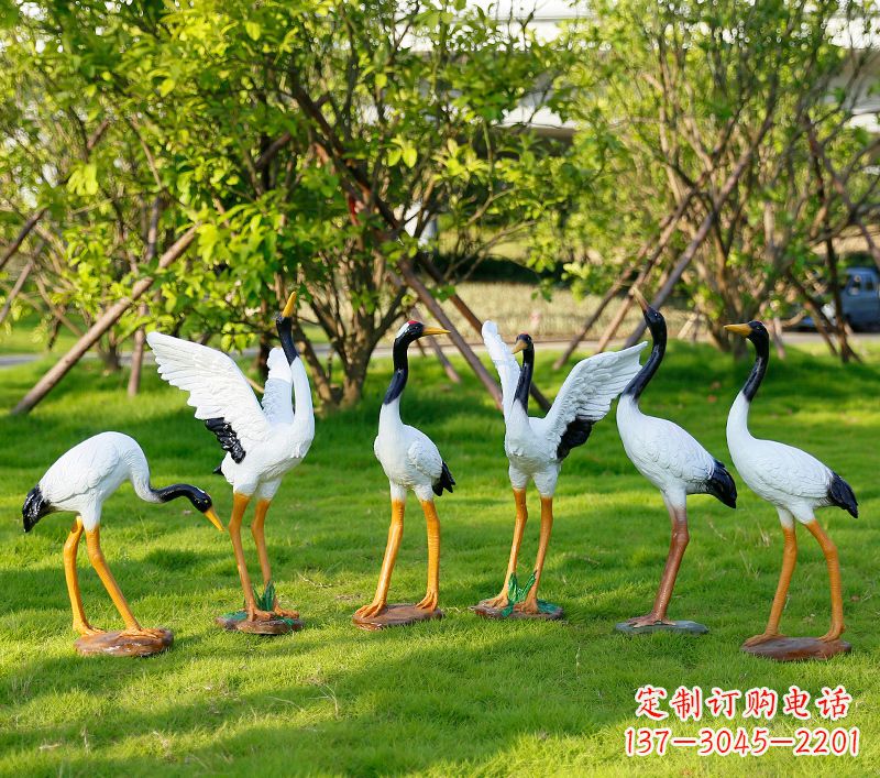 运城丹顶鹤抽象雕塑