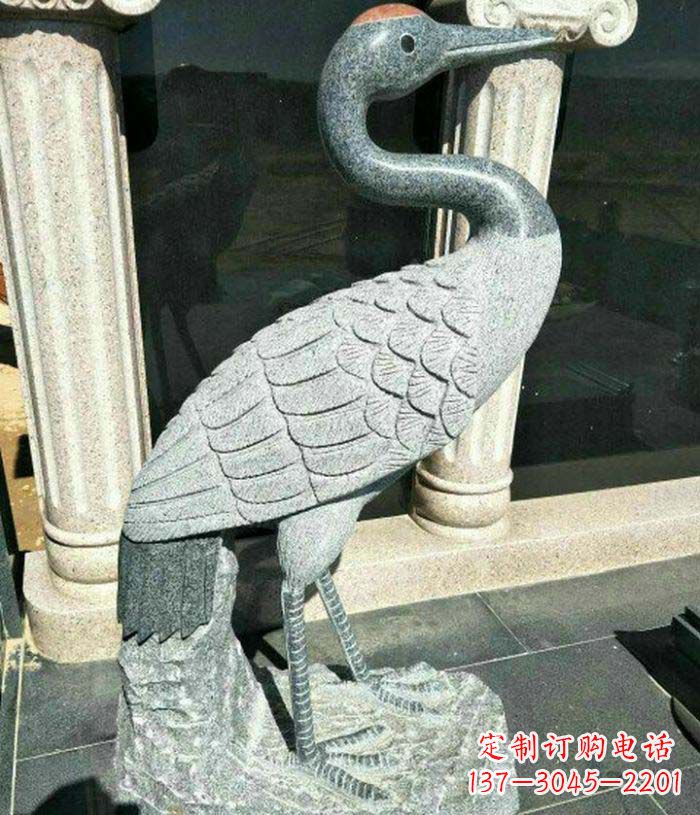 运城丹顶鹤公园动物石雕