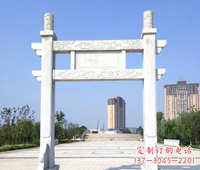 运城单门景区石牌楼