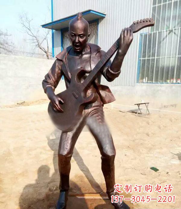 运城弹吉他公园人物铜雕