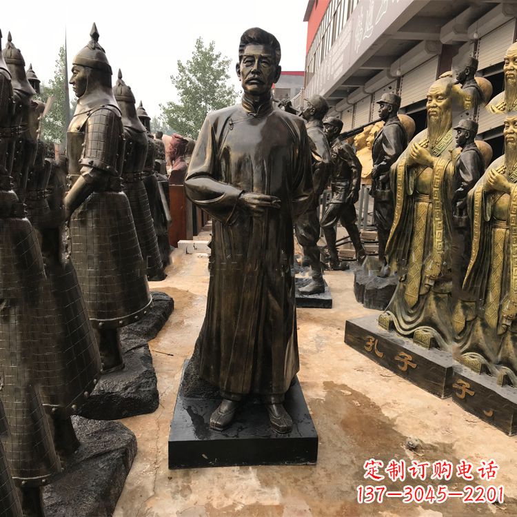 运城当代大文豪鲁迅先生仿铜雕塑