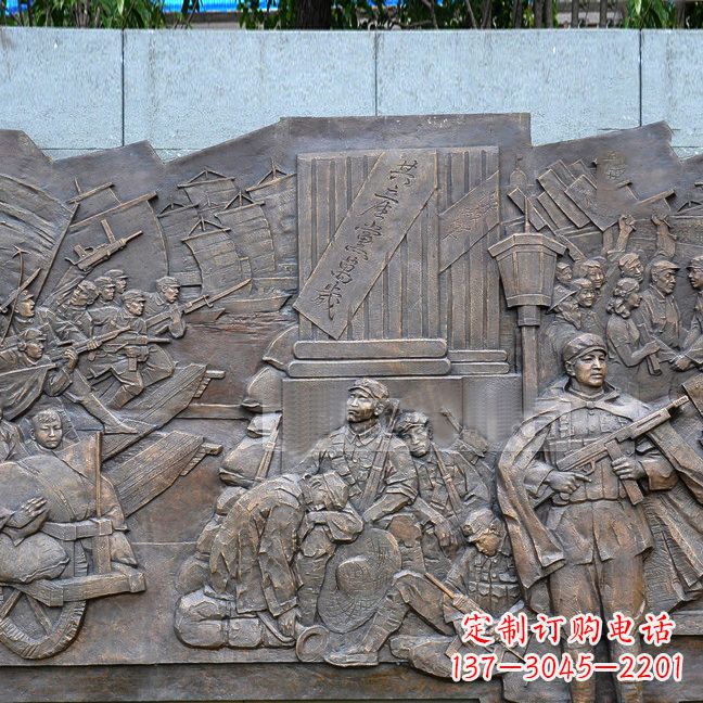 运城党建红军革命人物浮雕