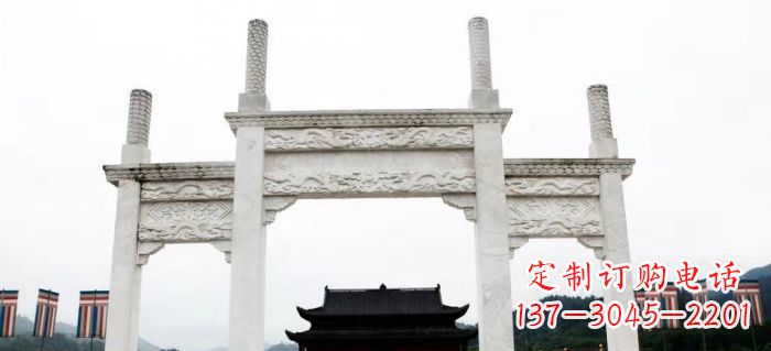 运城道路大理石牌坊 (3)