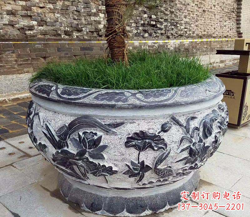 运城道路景观花盆石雕