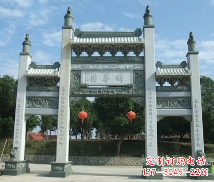 运城道路三门石牌坊 (2)