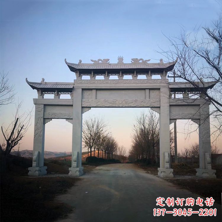 运城道路三门石牌坊