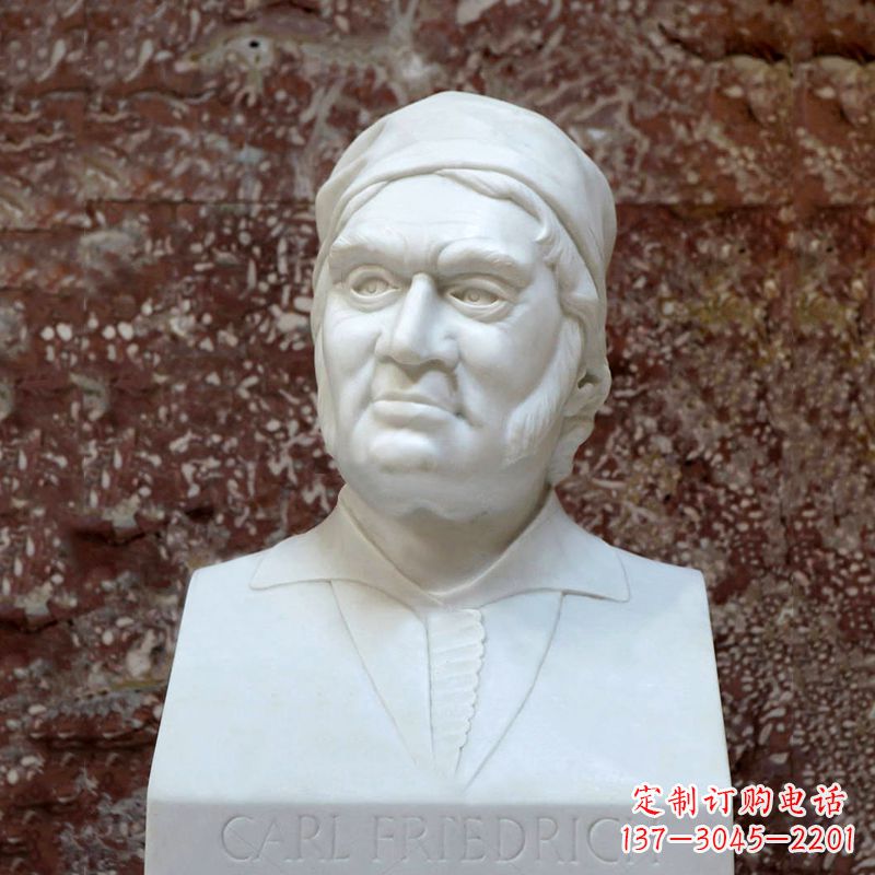 运城德国著名数学家高斯汉白玉石雕胸像