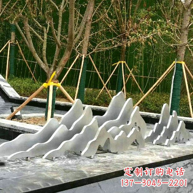 运城地产假山雕塑不锈钢景观
