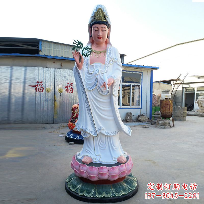 运城滴水观音玻璃钢彩绘雕塑