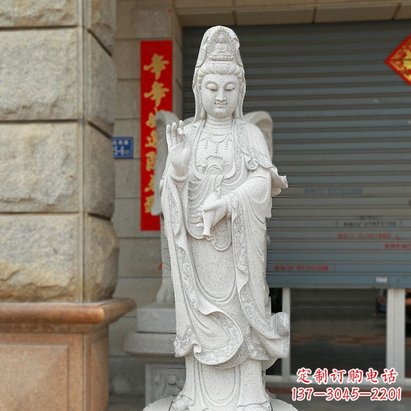运城滴水观音青石佛像雕塑