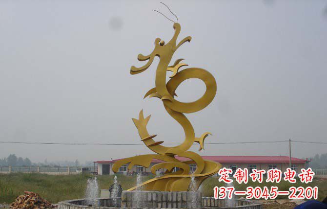 运城雕塑飞龙 不锈钢雕塑龙