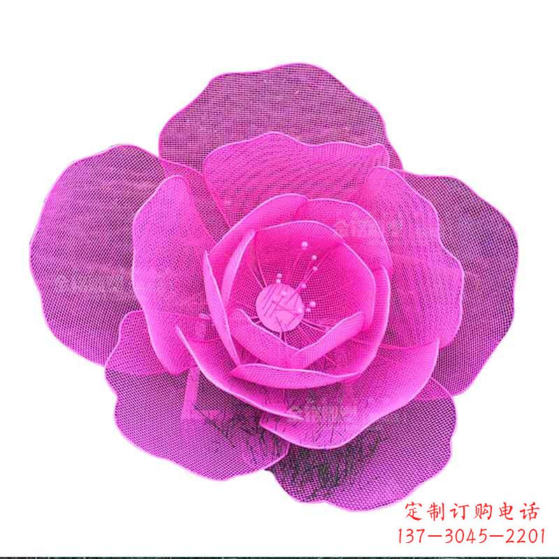 运城定制不锈钢镂空花朵雕塑定做铁艺玫瑰花金属雕像订景观园林摆件_31