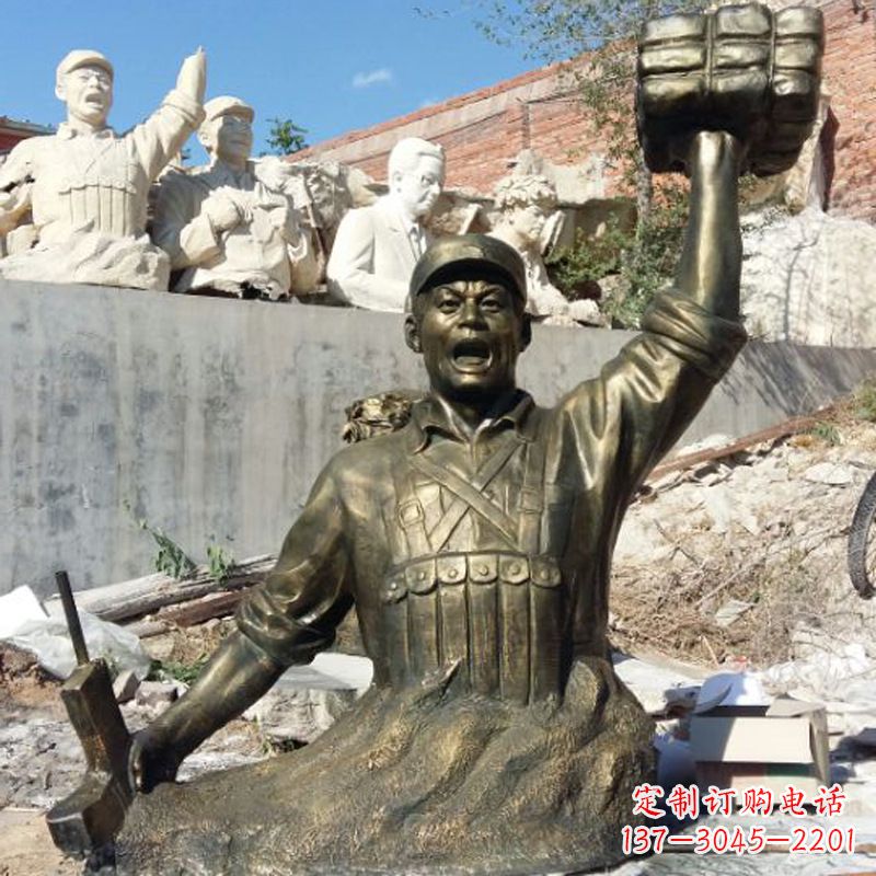 运城董存瑞仿铜头像雕塑