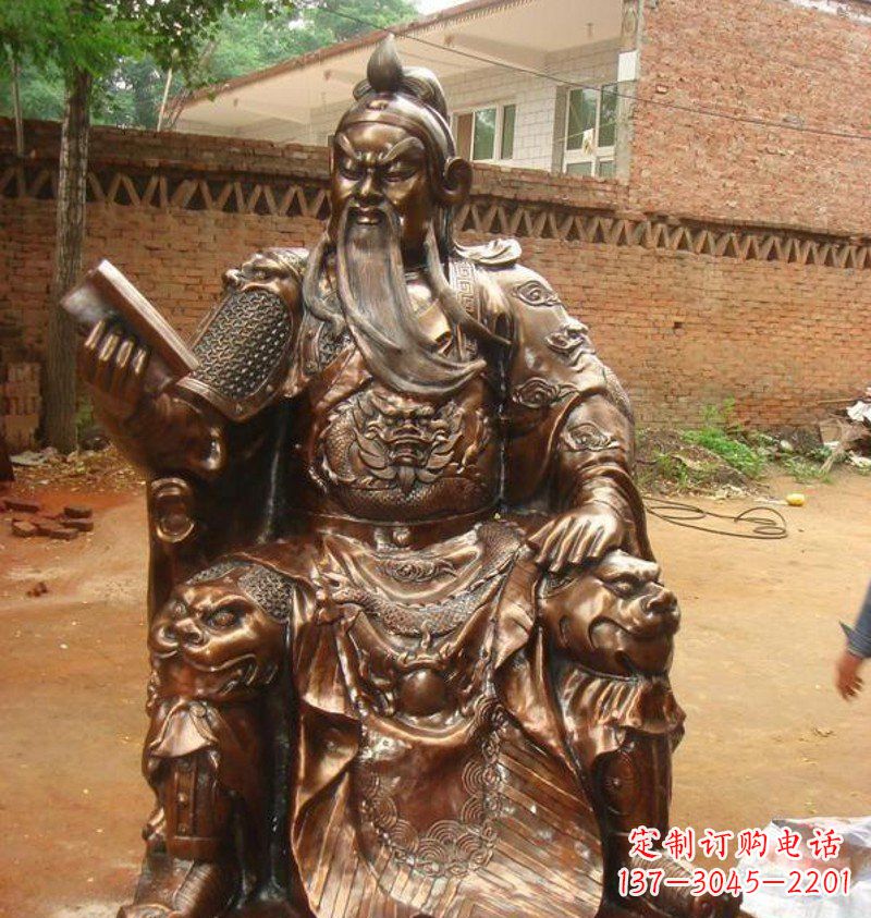 运城读春秋的关公铜雕