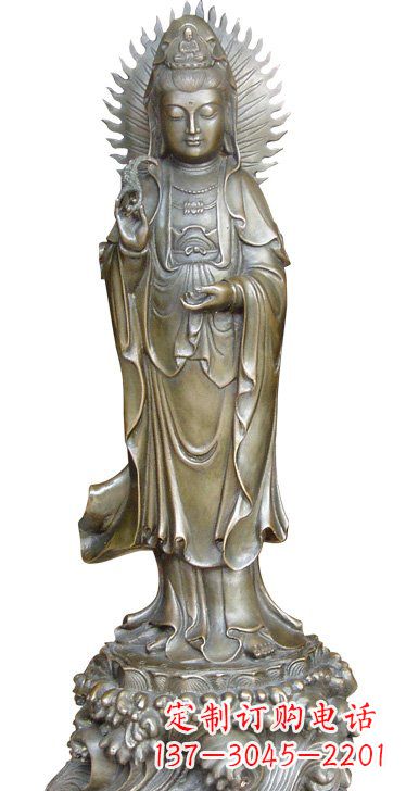 运城渡海观音铜雕