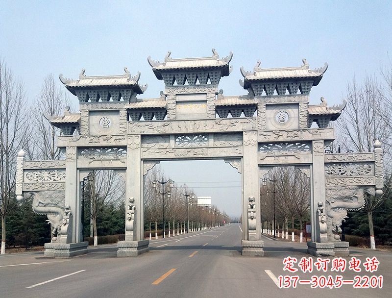 运城锻铜雕塑 雕塑石雕牌坊