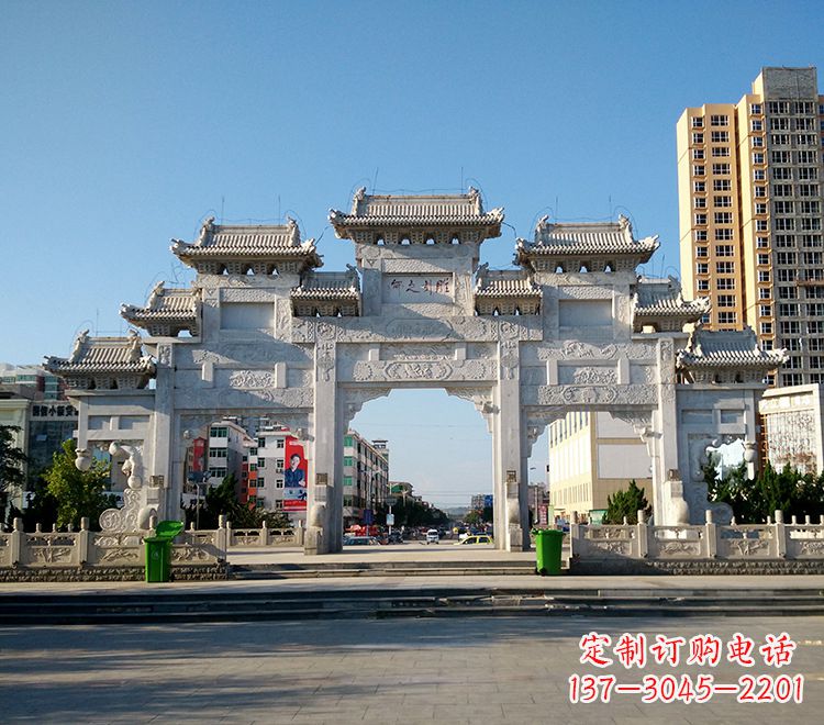 运城锻铜雕塑 人物雕塑石雕牌坊