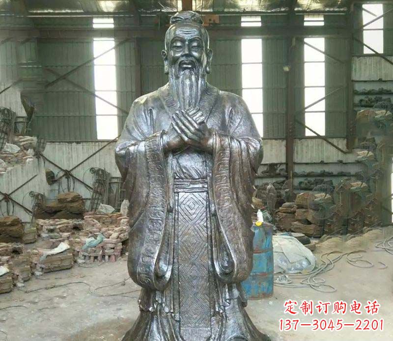 运城锻铜校园老子人物雕塑
