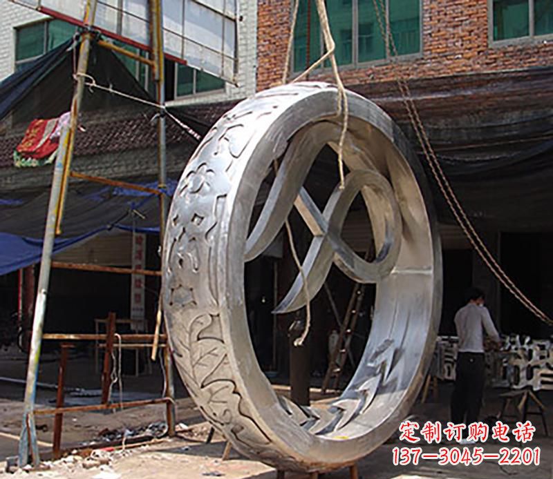 运城锻造不锈钢圆环景观雕塑