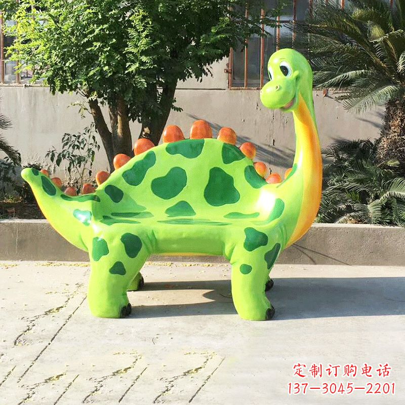 运城儿童乐园玻璃钢卡通恐龙座椅