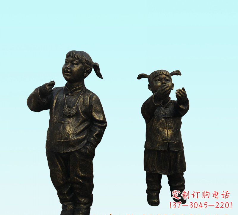 运城儿童人物铜雕