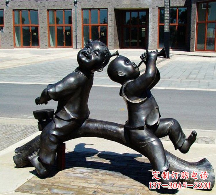 运城儿童玩耍童趣铜雕
