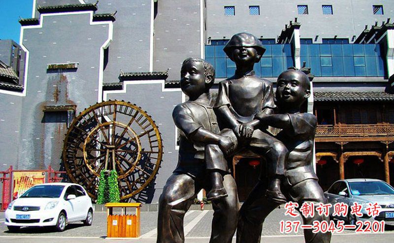 运城儿童小品人物铜雕
