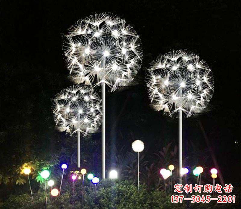运城发光不锈钢蒲公英雕塑