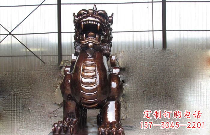 运城法院门口獬豸铜雕