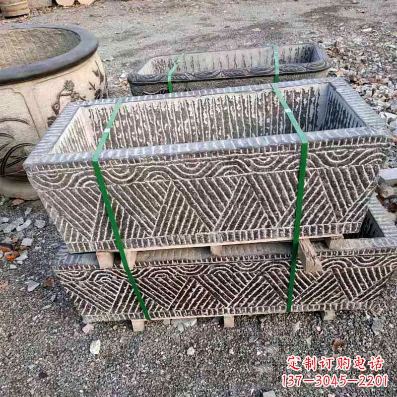 运城方形手工雕刻石槽
