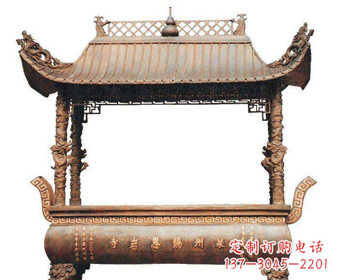 运城方形香炉寺庙铜雕