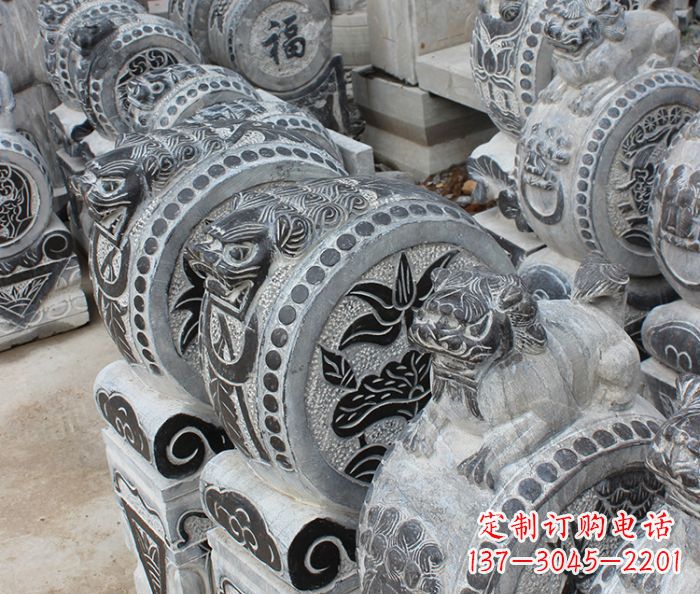 运城仿古抱鼓石招财石门墩 (2)