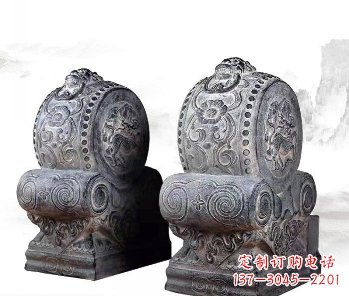 运城仿古抱鼓石镇宅石门墩 (3)
