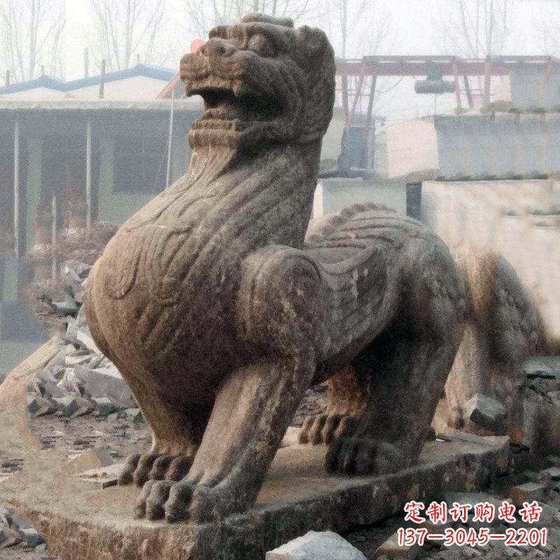 运城仿古狴犴青石雕塑