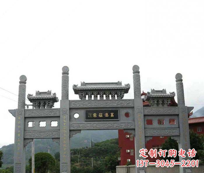 运城仿古道路三门石牌坊
