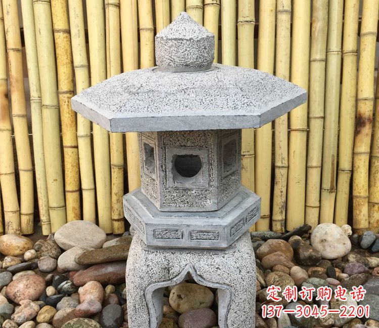 运城仿古公园照明石灯笼石雕 (2)