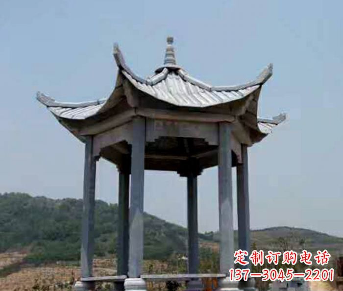 运城仿古六角凉亭石雕 (5)