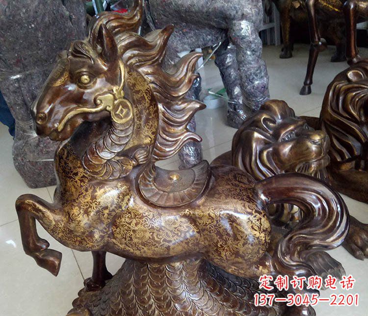 运城仿古马到成功铜雕塑摆件