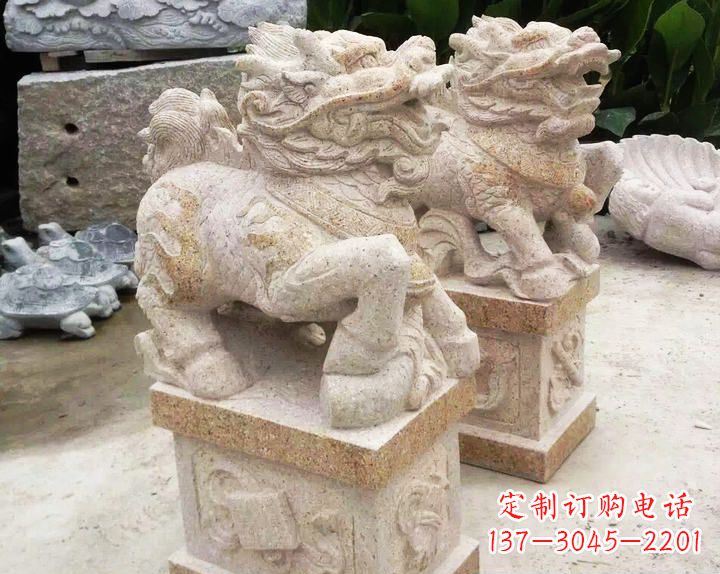 运城仿古麒麟门口镇宅石雕