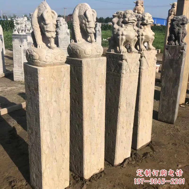 运城仿古麒麟貔貅栓马柱