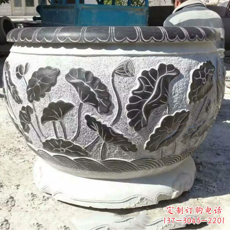 运城仿古青石做旧水缸