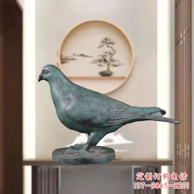 运城仿古青铜鸽子动物雕塑摆件