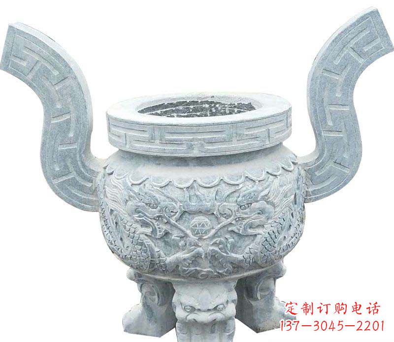 运城仿古三足香炉石雕