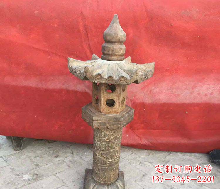 运城仿古石灯公园石雕 (2)